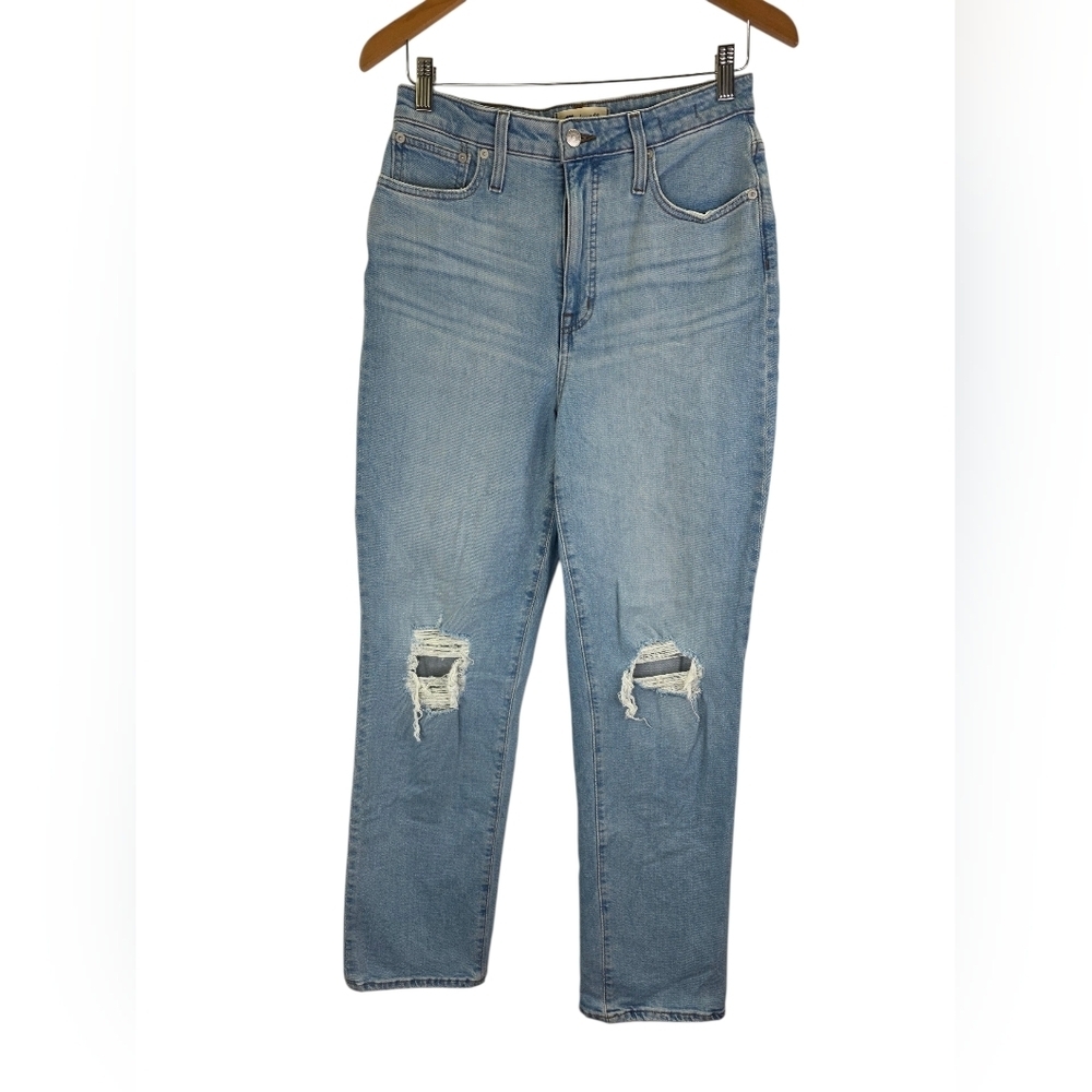 Madewell Womens Curvy Perfect Vintage Straight Jean LightDenim High Rise Size 28